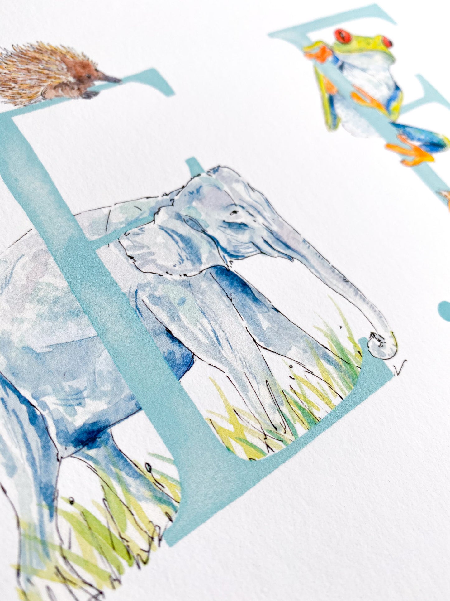 Animal Alphabet Initial print - bespoke + personalised