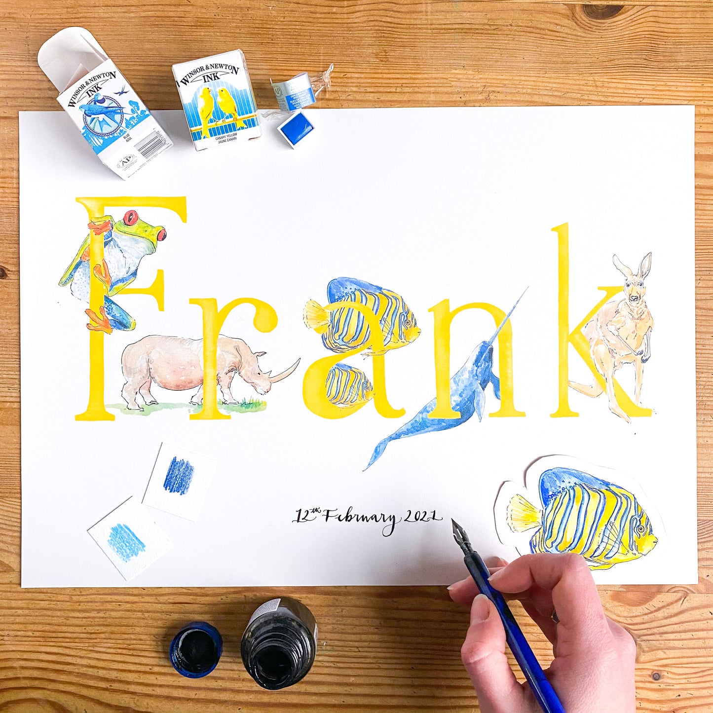 Animal Alphabet Name Print - bespoke + personalised