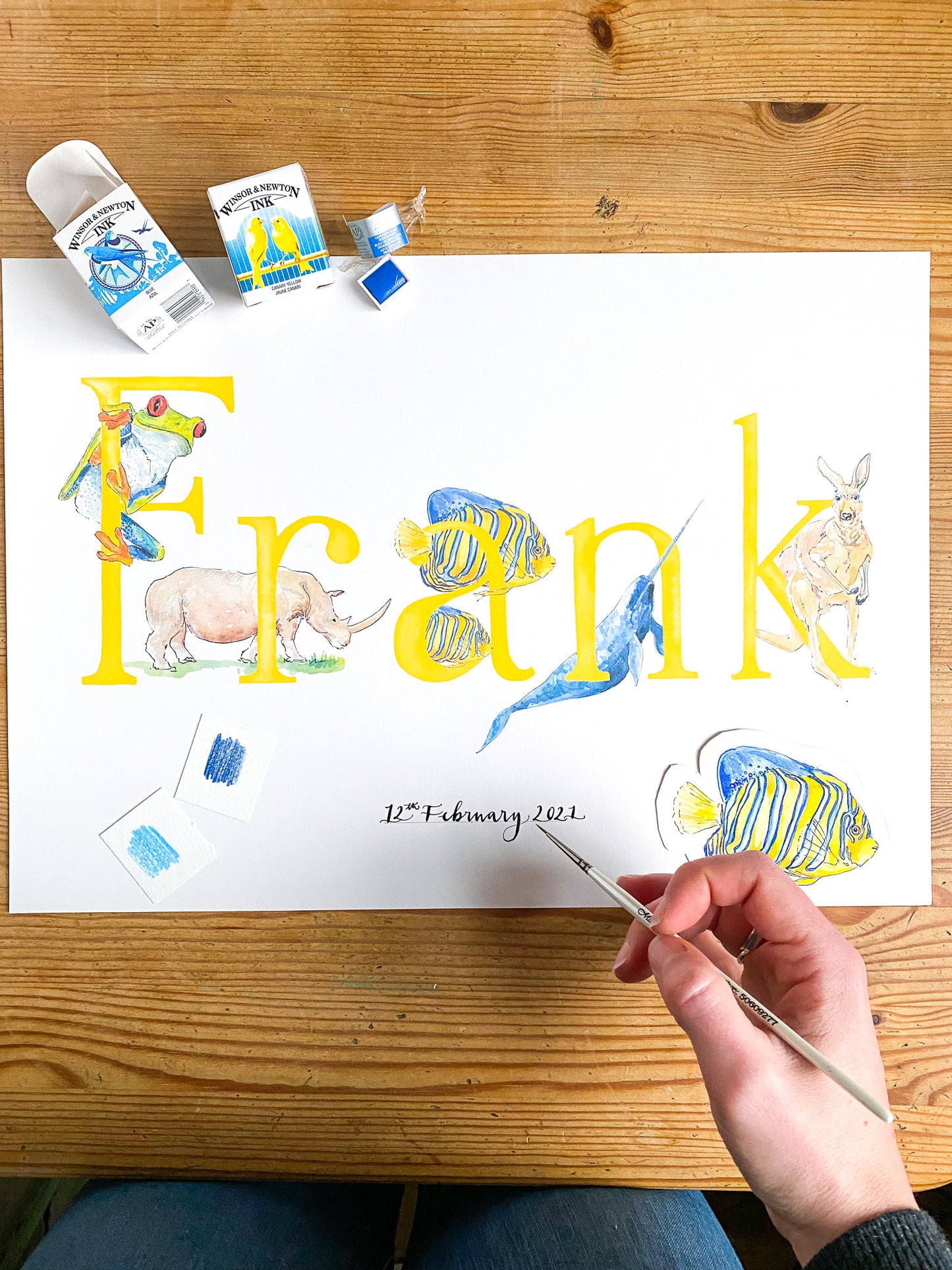 Animal Alphabet Name Print - bespoke + personalised