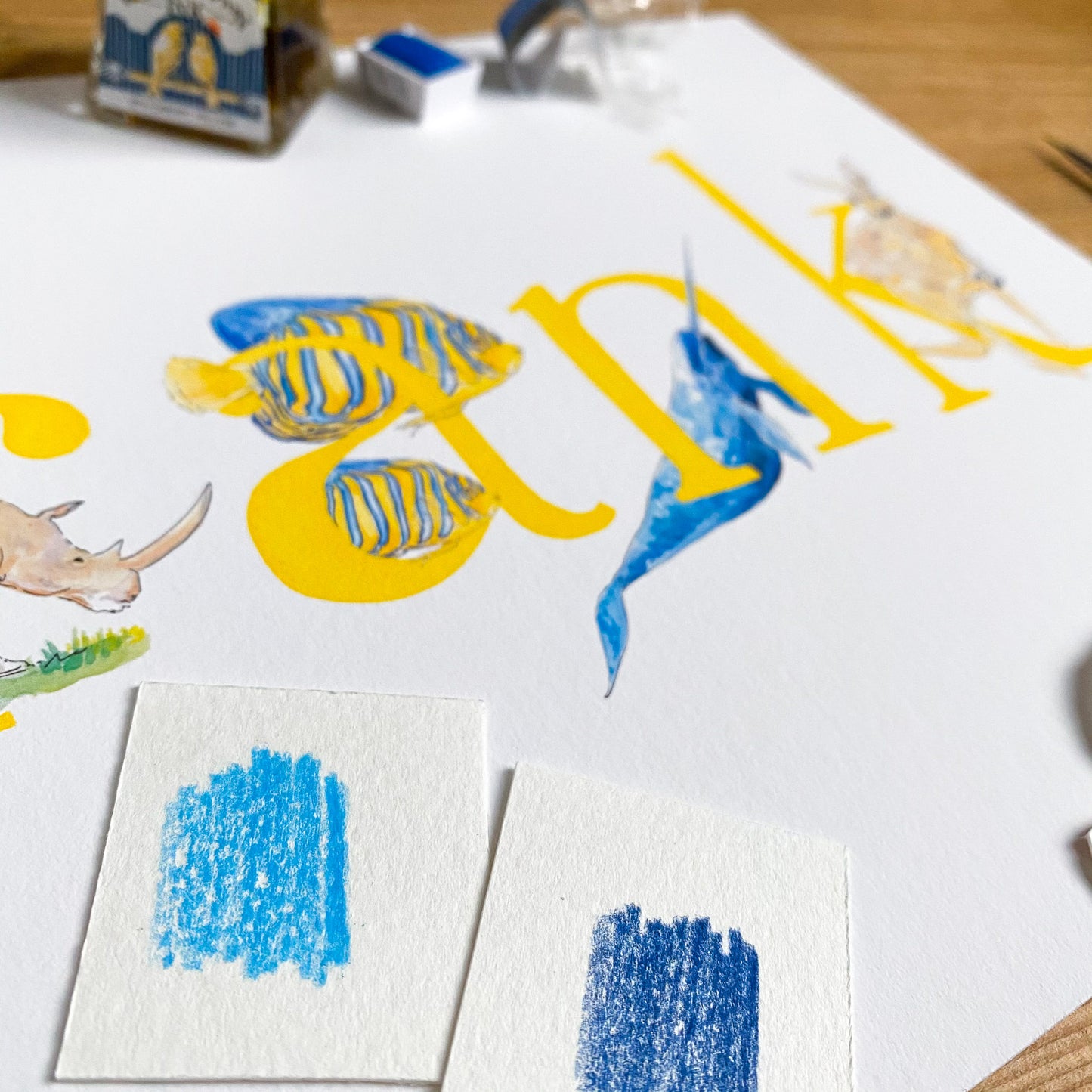 Animal Alphabet Name Print - bespoke + personalised