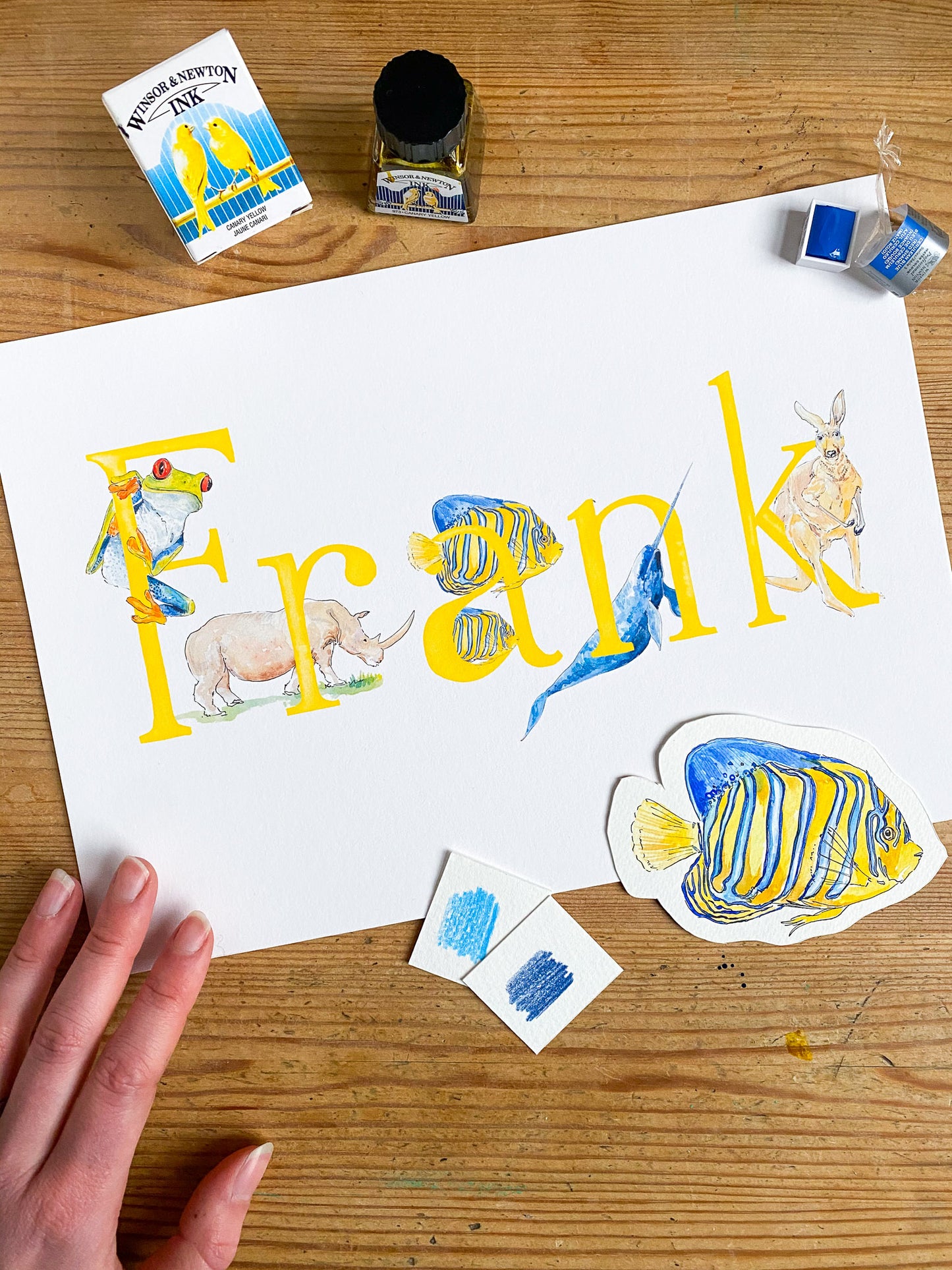 Animal Alphabet Name Print - bespoke + personalised