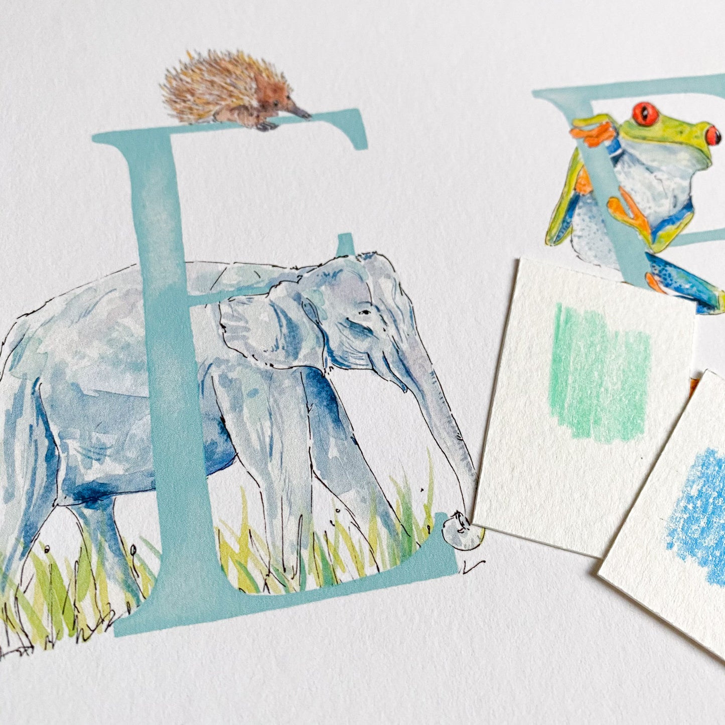 Animal Alphabet Initial print - bespoke + personalised