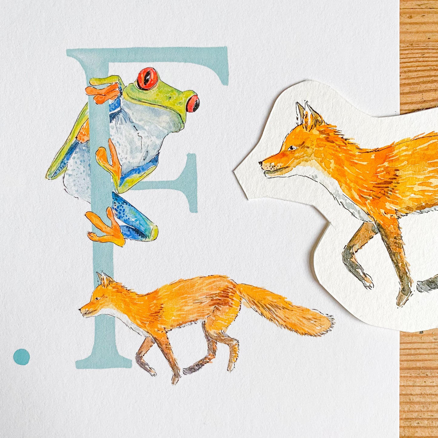Animal Alphabet Initial print - bespoke + personalised