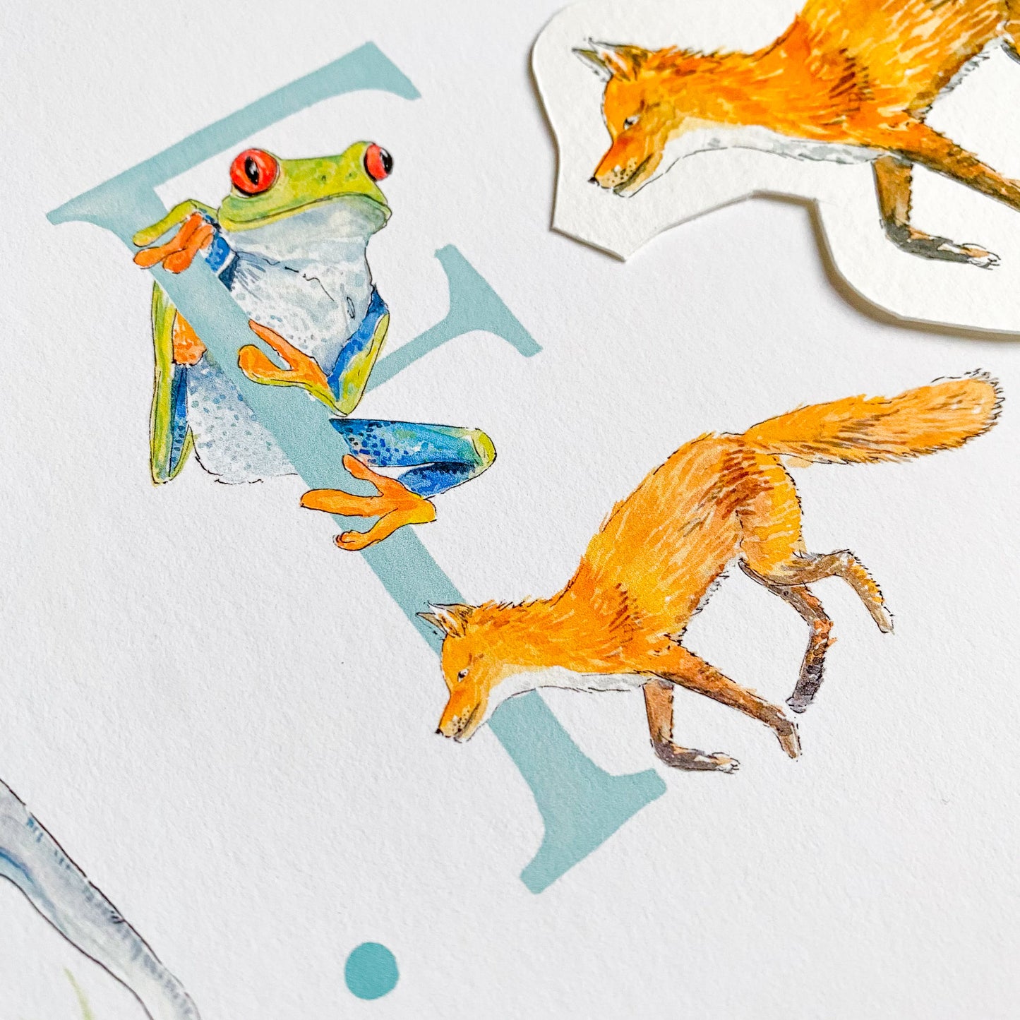 Animal Alphabet Initial print - bespoke + personalised