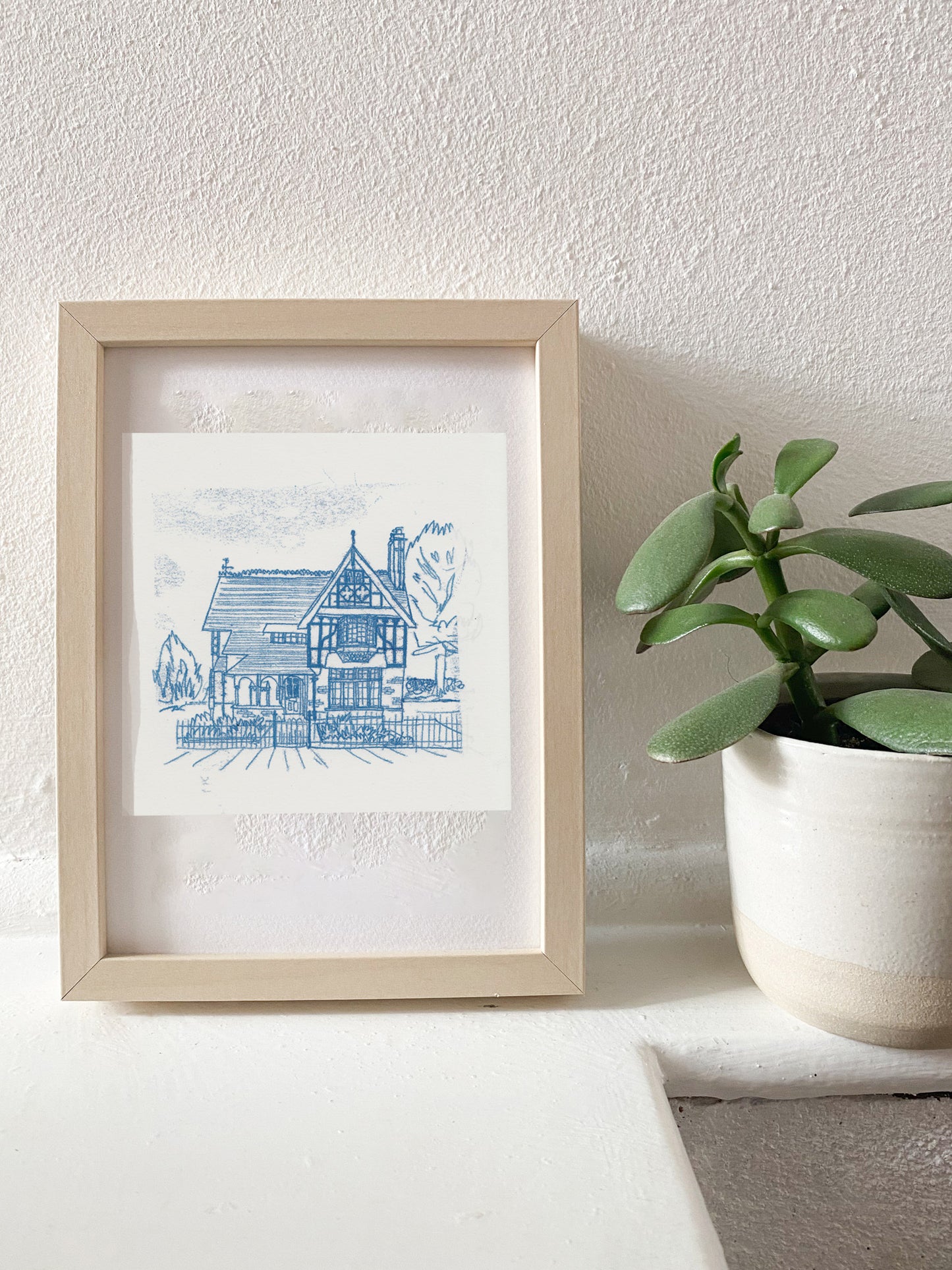 The Blue House - monotype
