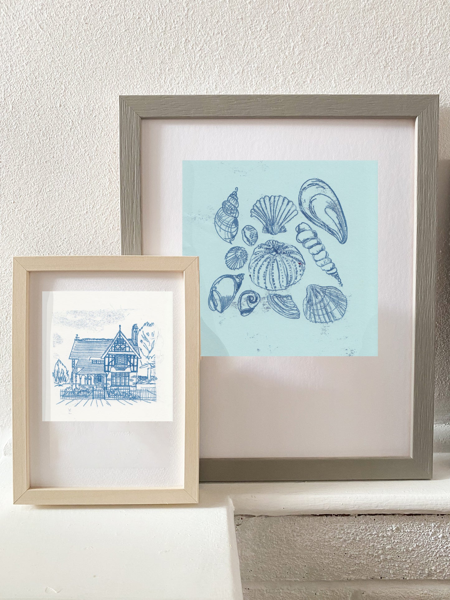 The Blue House - monotype