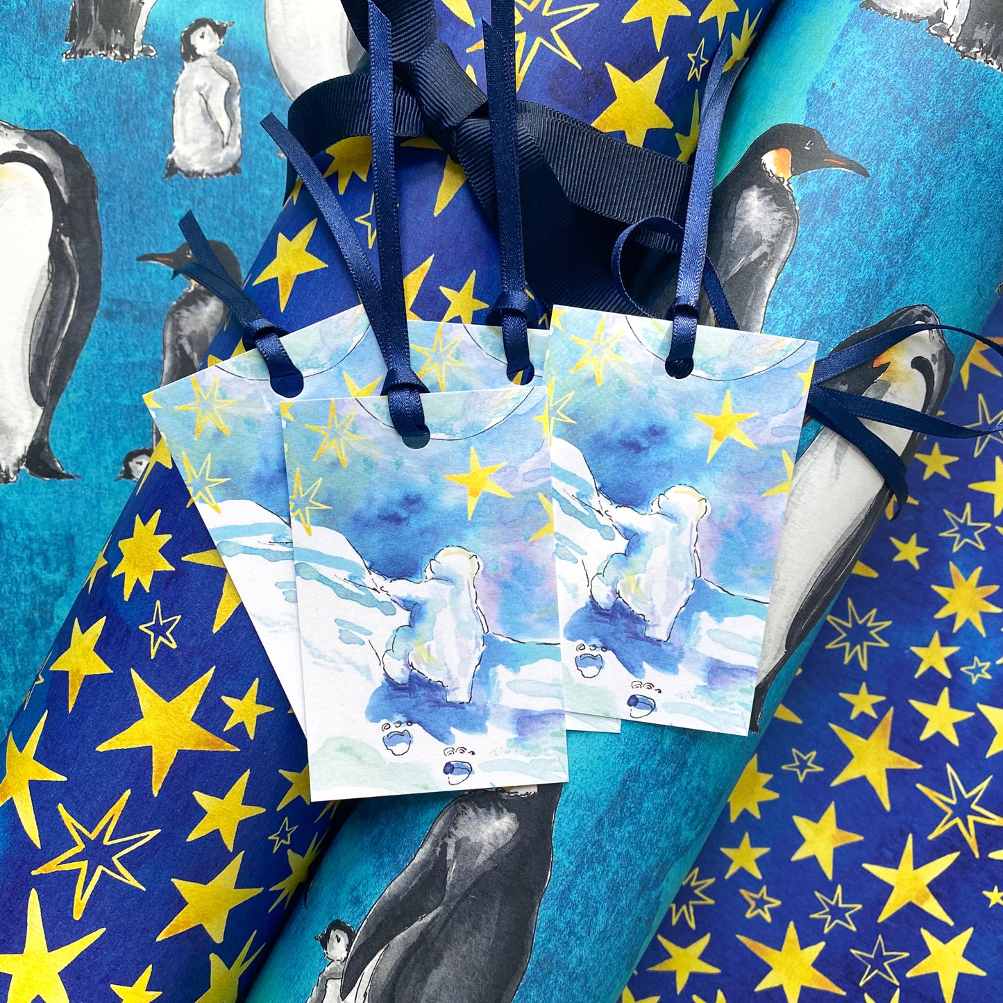 Striding Home - set of 4 gift tags