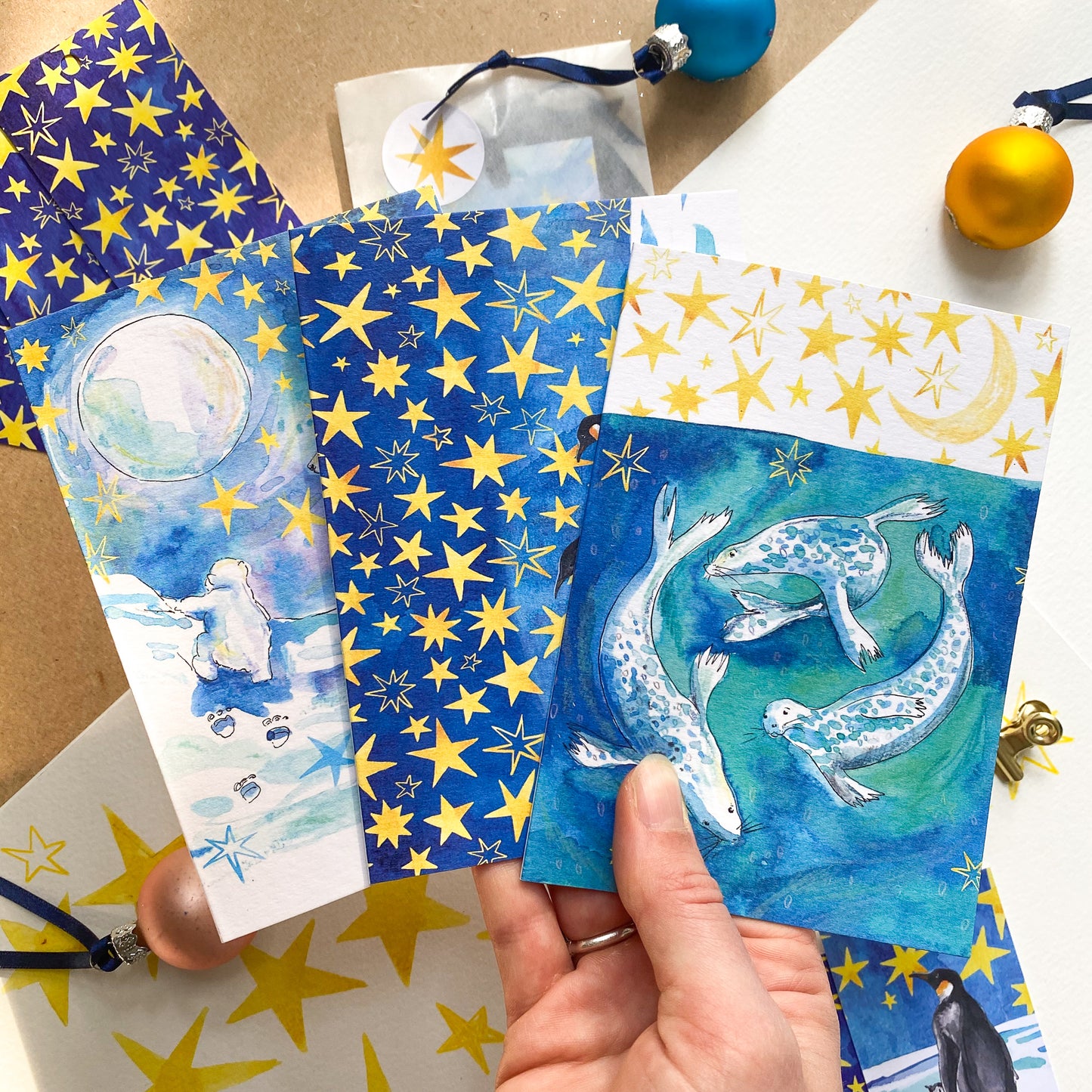 Starry Starry Night Christmas Card collection set