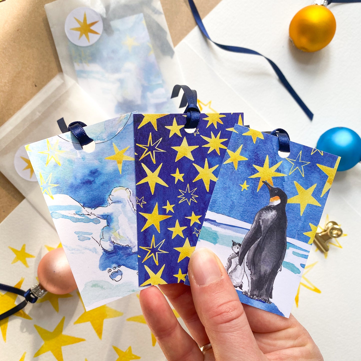 Starry Starry Night - set of 4 gift tags