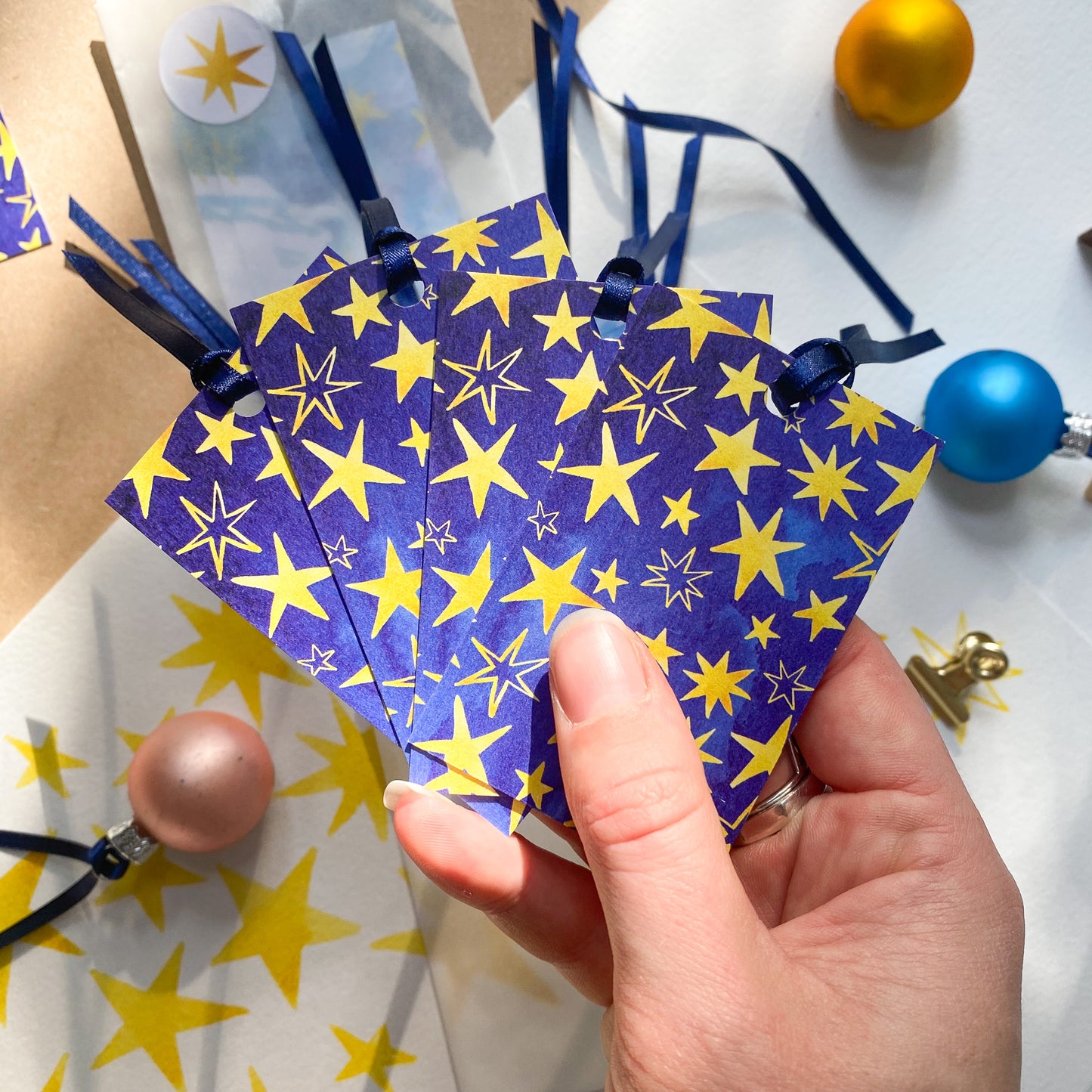 Starry Night - Wrap & Tag set