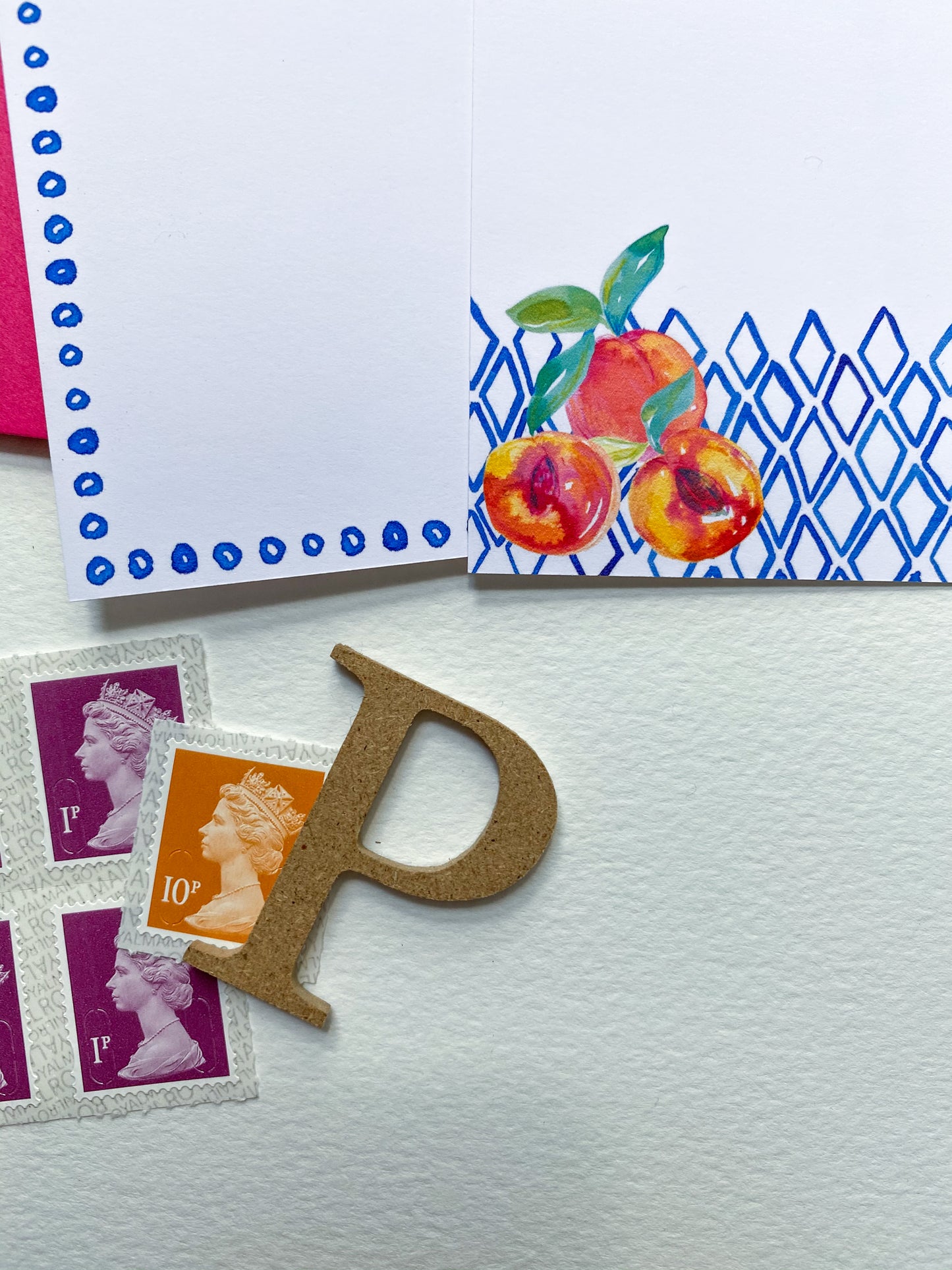 Polly Peach - set of 6 notelets