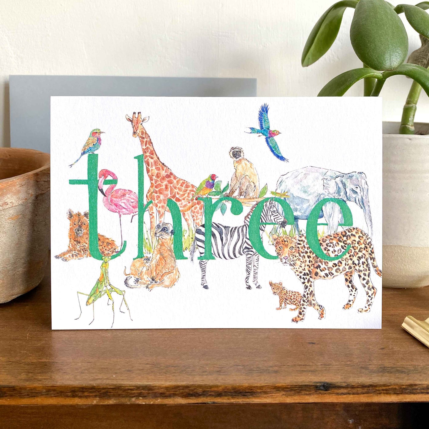Three birthday card