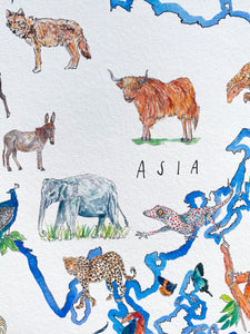 A World of Animals print