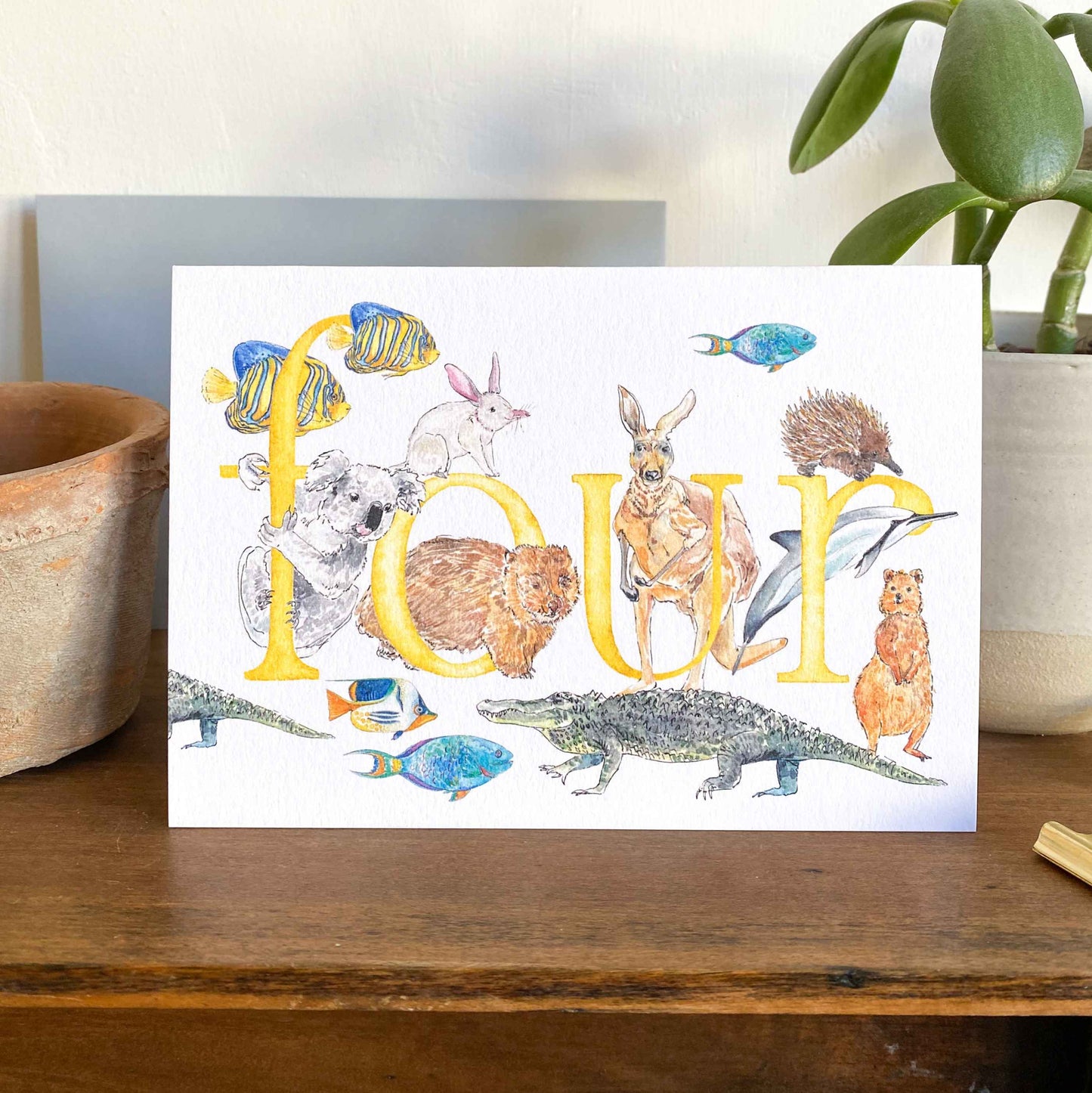 Four birthday card