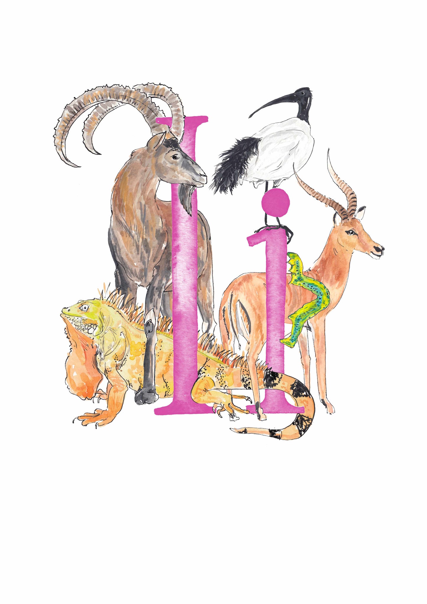 I, J, K, L - custom, personalisable letter print