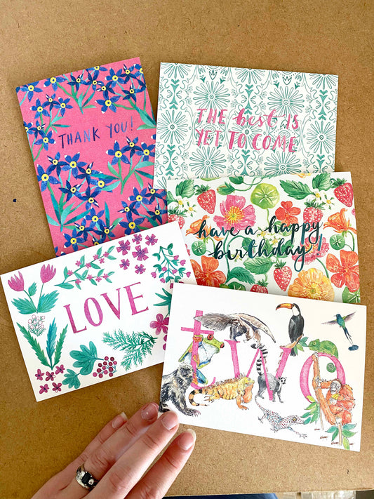 SAMPLE SALE - SET OF 6 CARDS 70% off