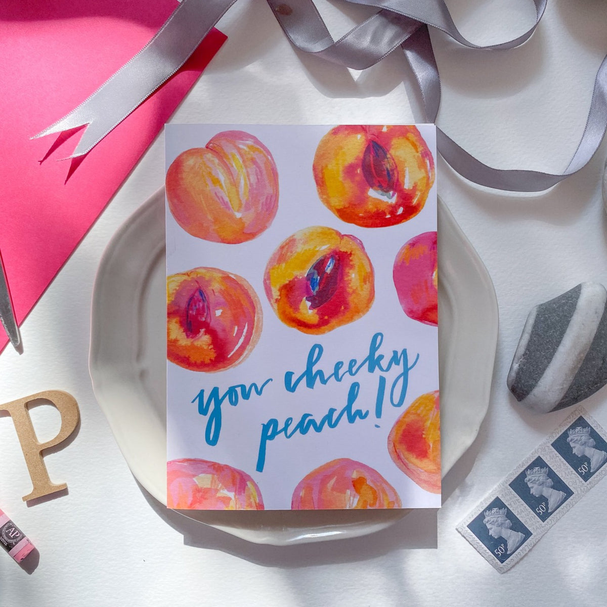 You Cheeky Peach greetings card Portland Paper Company