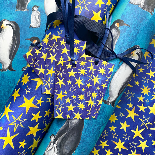 Starry Night - Wrap & Tag set