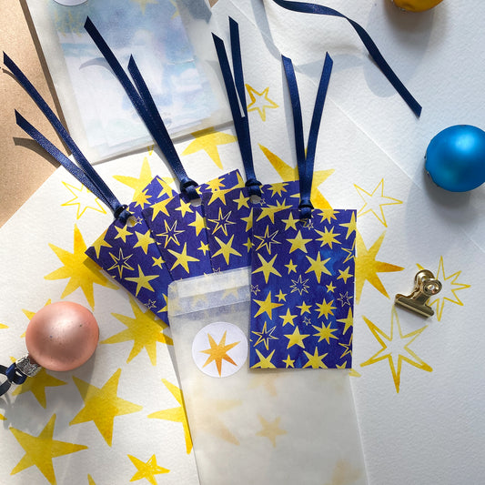 Starry Starry Night - set of 4 gift tags