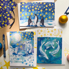 Load image into Gallery viewer, Seals a’ Swimming Christmas Card