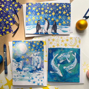 Starry Starry Night Christmas Card collection set