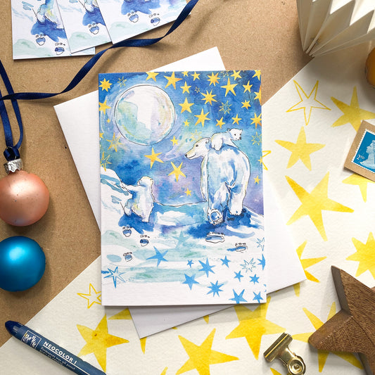 Striding Home for Christmas Card