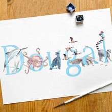 Load image into Gallery viewer, NAMES: Bespoke &amp; Personalised Animal Name Print