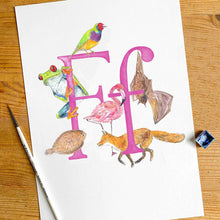 Load image into Gallery viewer, E, F, G, H - custom, personalisable letter print