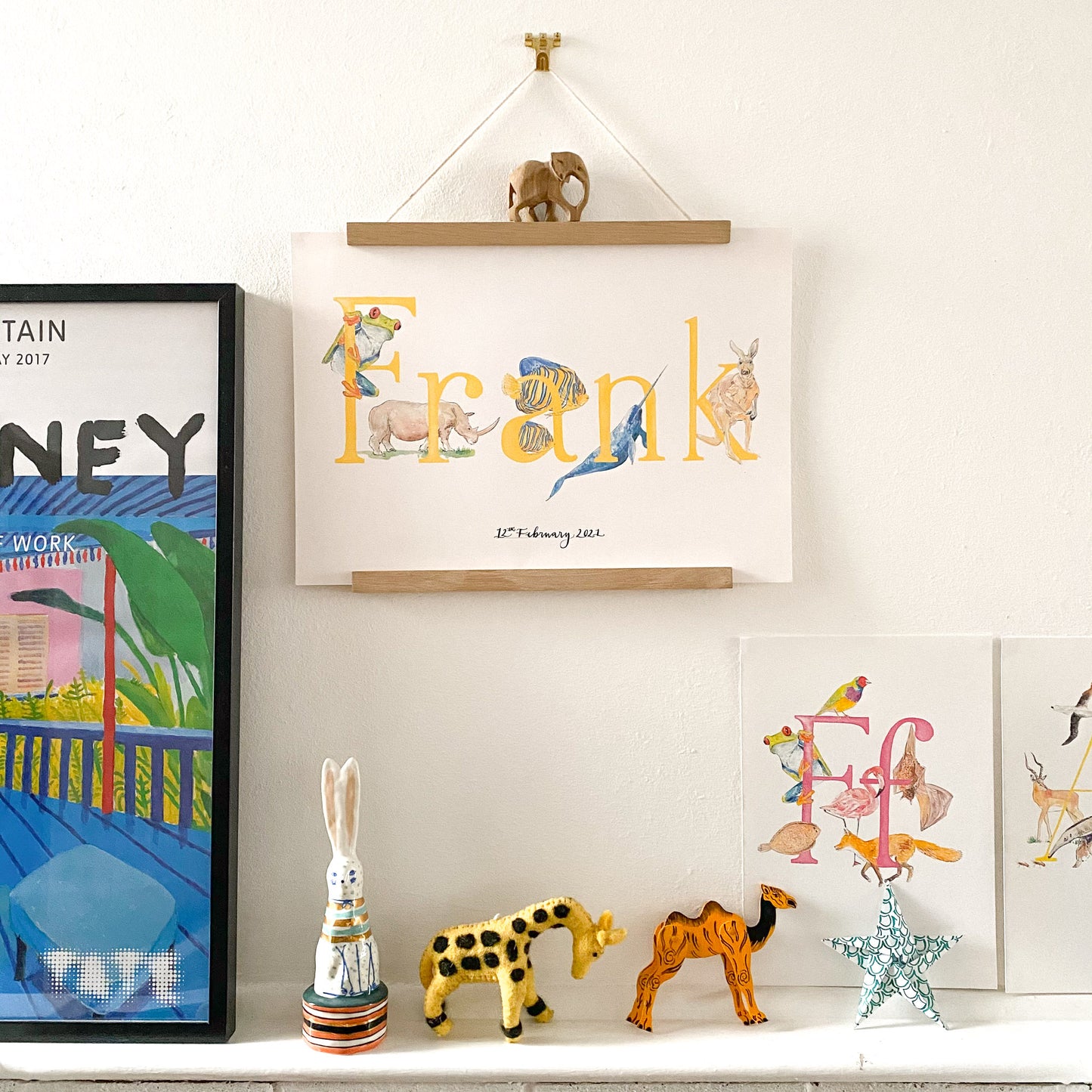 Animal Alphabet Name Print - bespoke + personalised