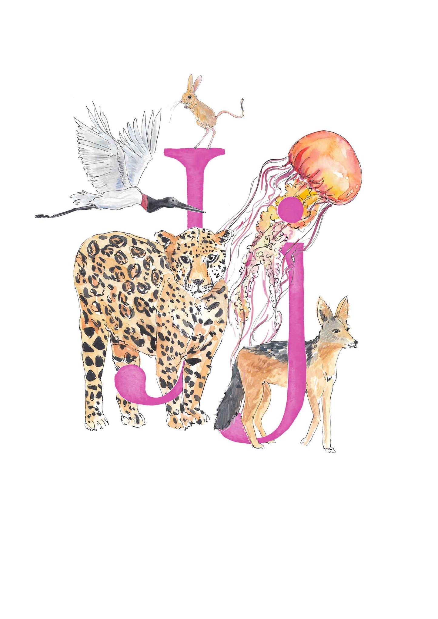 I, J, K, L - custom, personalisable letter print