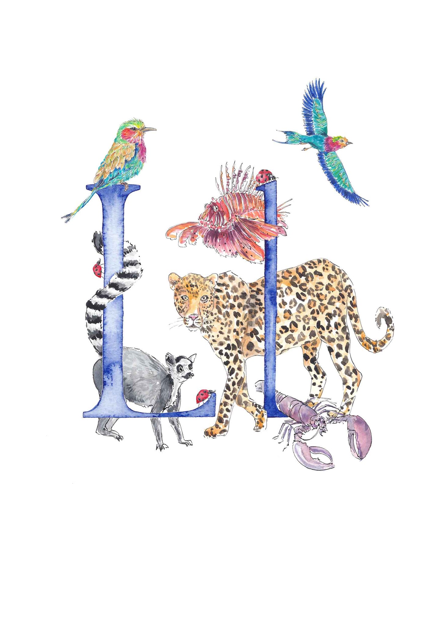 I, J, K, L - custom, personalisable letter print
