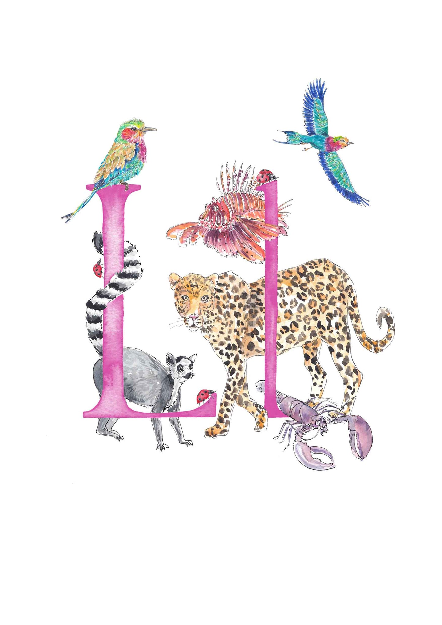 I, J, K, L - custom, personalisable letter print