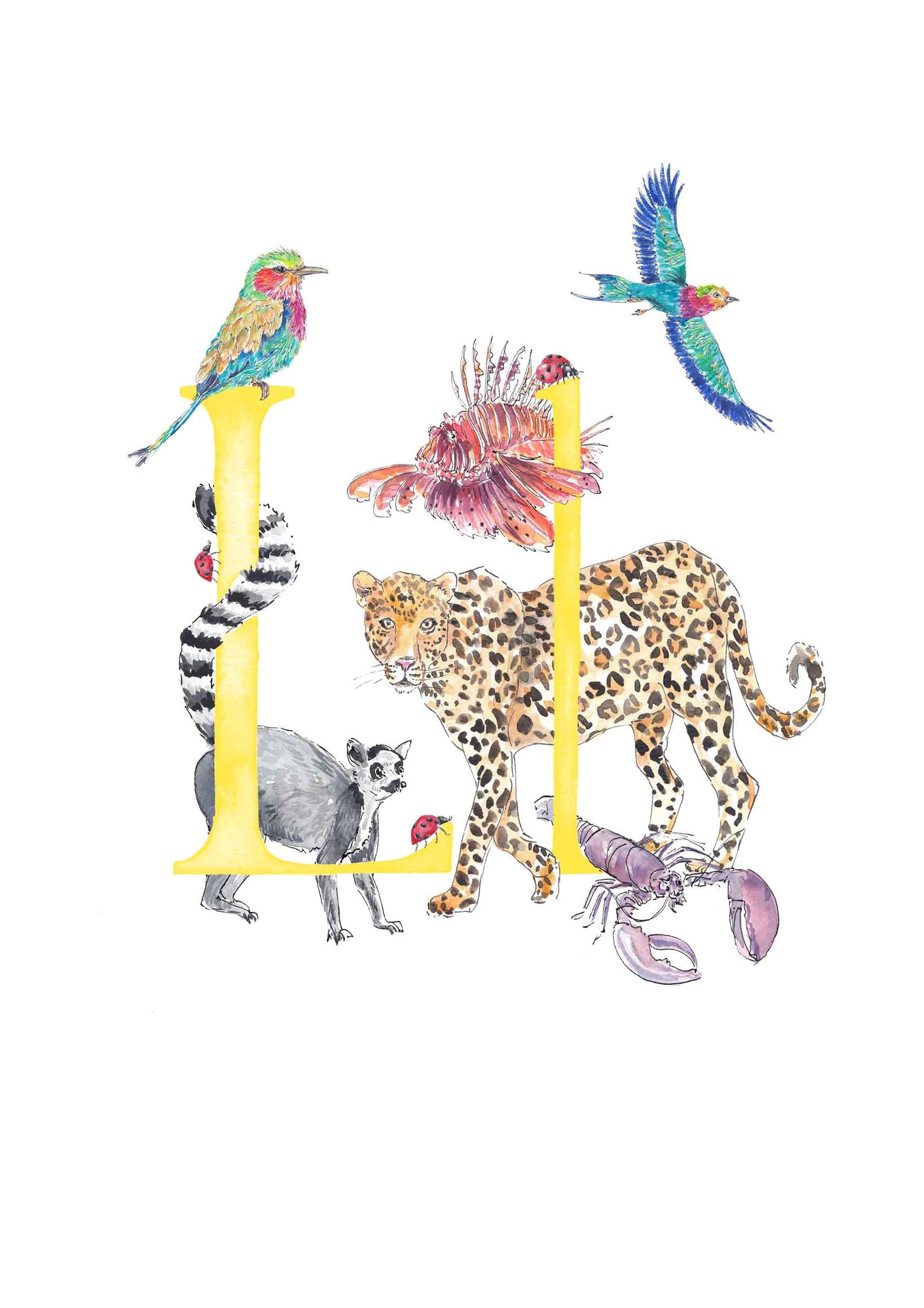 I, J, K, L - custom, personalisable letter print
