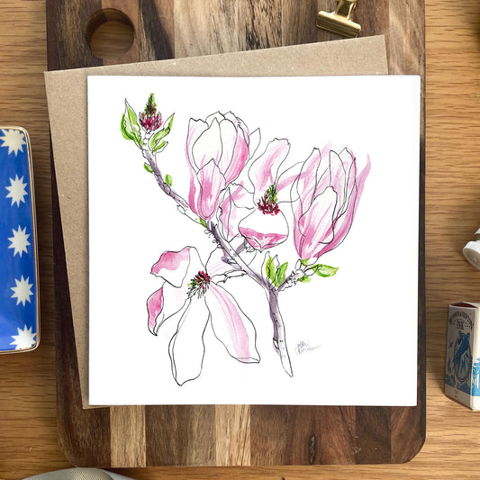 SAMPLE SALE Magnolia bloom print v.1