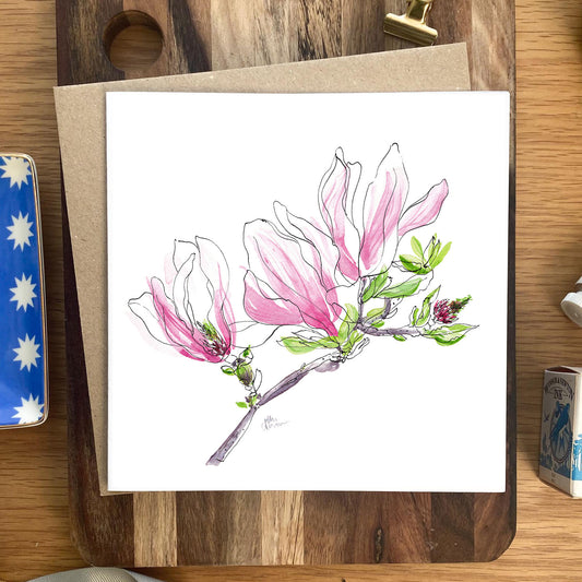 Magnolia bloom print v.2