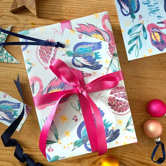 Swans & Swallows - Wrap & Tag set