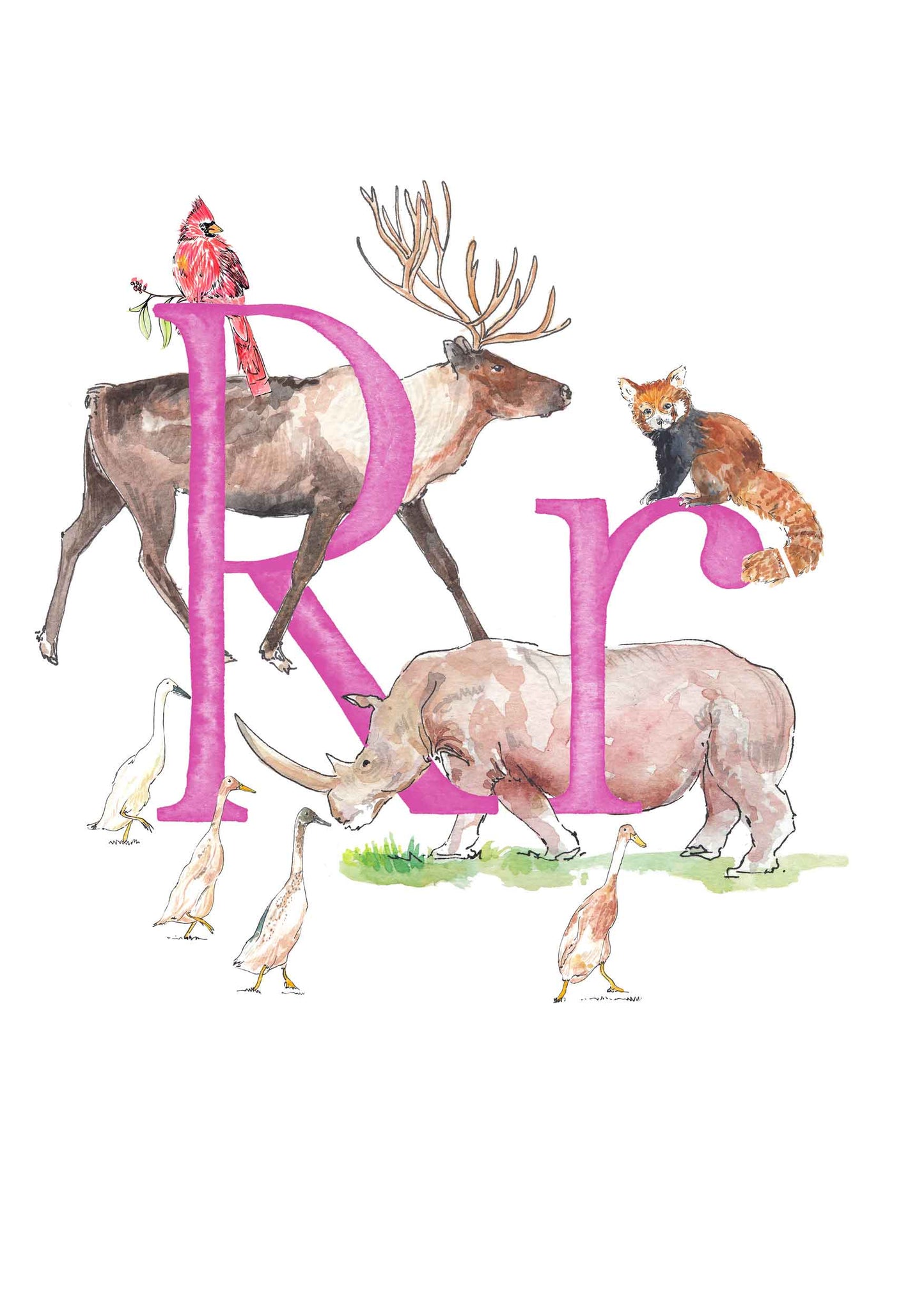 Q, R, S, T - custom, personalisable letter print