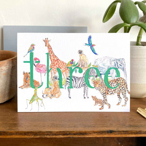 Three birthday card