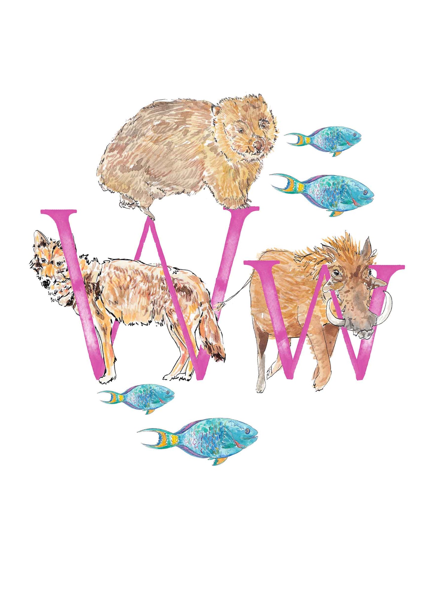 U, V, W, X, Y, Z - custom, personalisable letter print