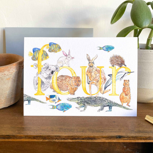 Four birthday card